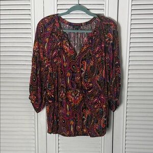 Jones New York Multicolor Paisley Blouse